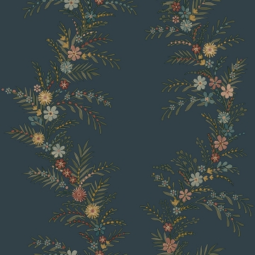 Picture of CLJ Posy Midnight Peel and Stick Wallpaper