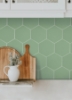 Picture of Hexagon Green Peel & Stick Luxury Wall Tiles