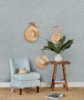 Picture of Sea Fern Slate Blue Peel and Stick Wallpaper