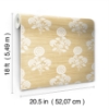 Picture of Flourish Block Print Wheat Faux Grasscloth Peel and Stick Wallpaper