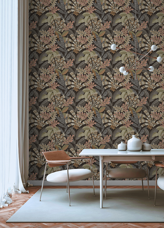 NHS6174 - Yara Charcoal Peel and Stick Wallpaper - by InHome