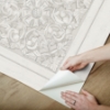 Picture of Carved Floral White Peel and Stick Wallpaper