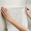 Picture of Carved Floral White Peel and Stick Wallpaper