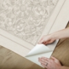 Picture of Carved Floral Cream Peel and Stick Wallpaper