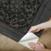 Picture of Carved Floral Black Peel and Stick Wallpaper