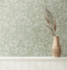 Picture of Marlow Green Bird Vine Wallpaper