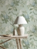 Picture of Chestnut Blue Floral Wallpaper