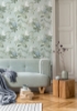 Picture of Chestnut Blue Floral Wallpaper