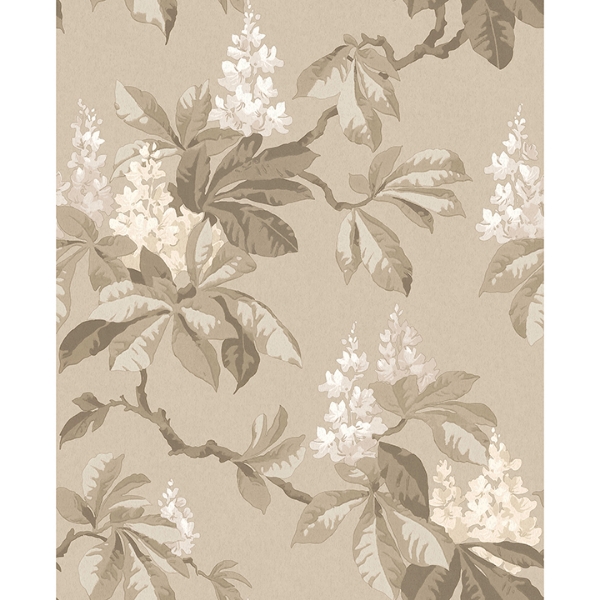 Picture of Chestnut Beige Floral Wallpaper