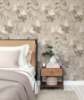 Picture of Chestnut Beige Floral Wallpaper