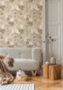 Picture of Chestnut Beige Floral Wallpaper