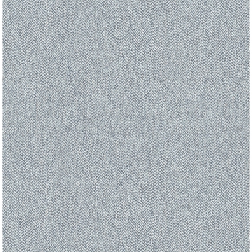 Picture of Herringbone Blue Tweed Wallpaper