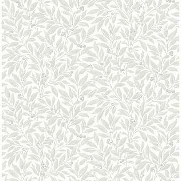 Picture of Winter Berry Light Grey Vine Wallpaper