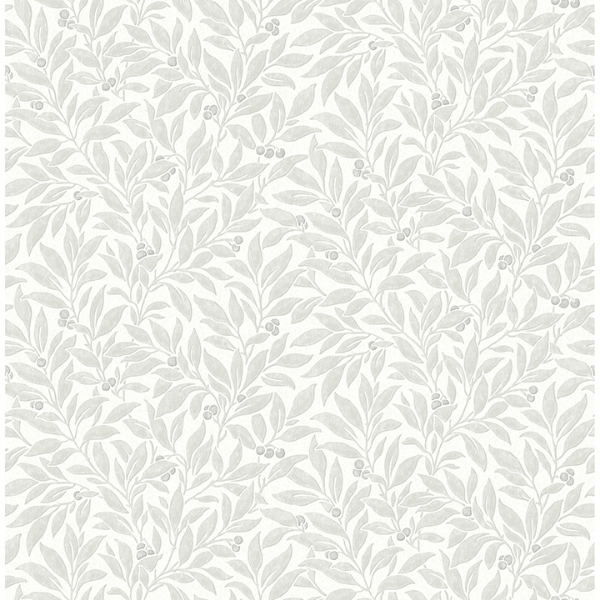 Picture of Winter Berry Light Grey Vine Wallpaper