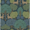 Picture of Forest of Arden Blue Deer Wallpaper