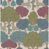 Picture of Forest of Arden Merlot Deer Wallpaper