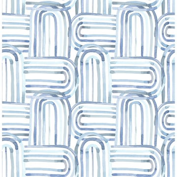 Picture of Lolly Blue Arches Wallpaper