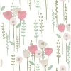 Picture of Mabel Pink Floral Field Wallpaper