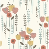 Picture of Mabel Coral Floral Field Wallpaper