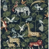 Picture of Rigby Navy Jungle Animals Wallpaper