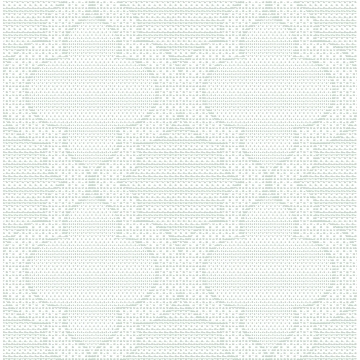 Picture of Ernest Turquoise Quilted Quatrefoil Wallpaper