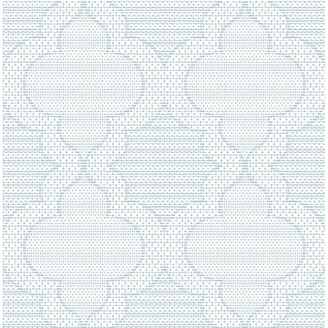 Picture of Ernest Blue Quilted Quatrefoil Wallpaper