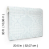 Picture of Ernest Blue Quilted Quatrefoil Wallpaper