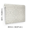 Picture of Ernest Charcoal Quilted Quatrefoil Wallpaper