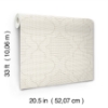 Picture of Ernest Taupe Quilted Quatrefoil Wallpaper