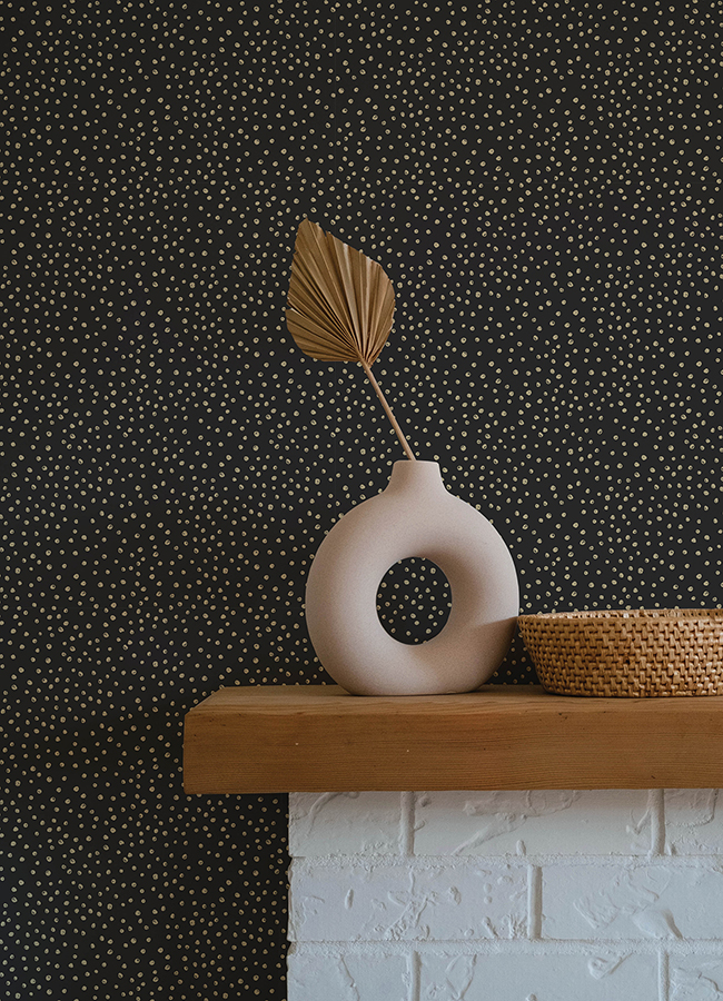 4135-27306 - Cassie Gold Petite Polka Wallpaper - by A-Street Prints