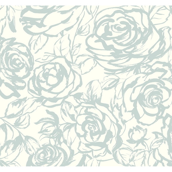 Picture of Nelda Light Blue Rose Wallpaper