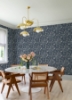 Picture of Idalia Navy Floral Flamingo Wallpaper