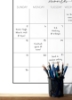 Picture of White Monthly Dry Erase Calendar