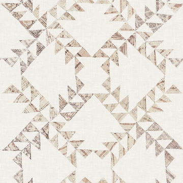 Picture of Scrap Quilt Brown  Wallpaper