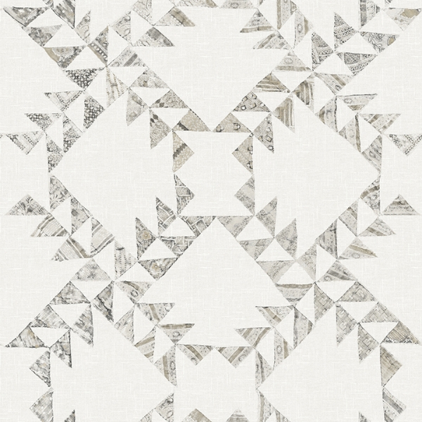 Picture of Scrap Quilt Grey  Wallpaper