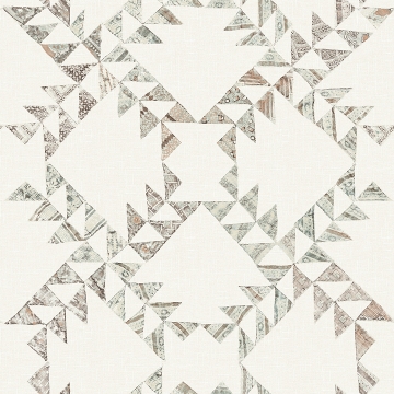 Picture of Scrap Quilt Light Brown  Wallpaper