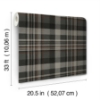 Picture of Dutton Plaid Charcoal  Wallpaper