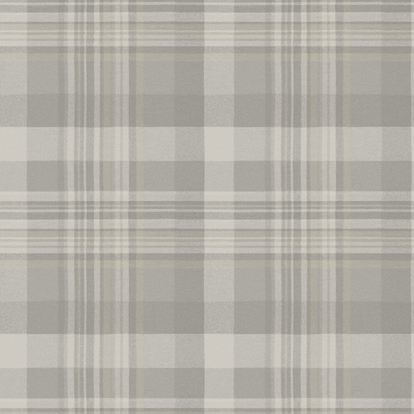 Picture of Dutton Plaid Grey  Wallpaper