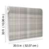 Picture of Dutton Plaid Grey  Wallpaper