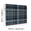 Picture of Dutton Plaid Indigo  Wallpaper