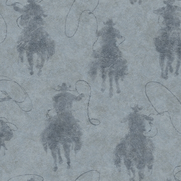 Picture of Stockman Silhouette Blue  Wallpaper