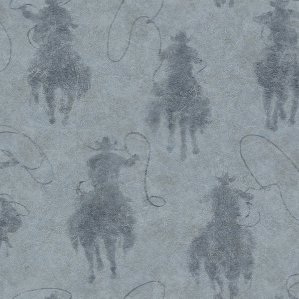 Picture of Stockman Silhouette Blue  Wallpaper