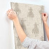 Picture of Stockman Silhouette Light Grey  Wallpaper