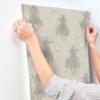 Picture of Stockman Silhouette Grey  Wallpaper