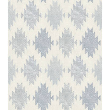 Picture of Stitched Heirloom Indigo  Wallpaper