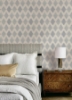 Picture of Stitched Heirloom Indigo  Wallpaper