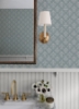 Picture of Frances Blue Fishscale Wallpaper