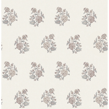 Picture of Overbrook Plum Bouquet Toss Wallpaper