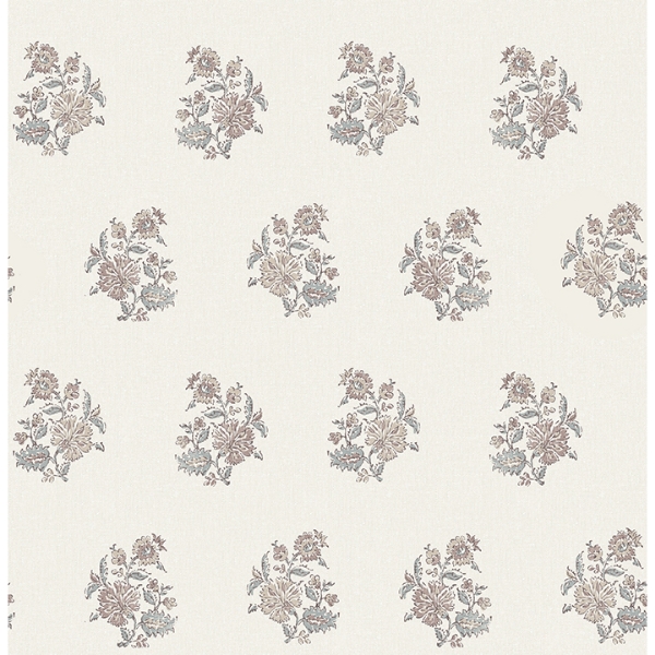 Picture of Overbrook Plum Bouquet Toss Wallpaper