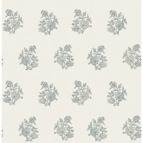 Picture of Overbrook Sage Bouquet Toss Wallpaper